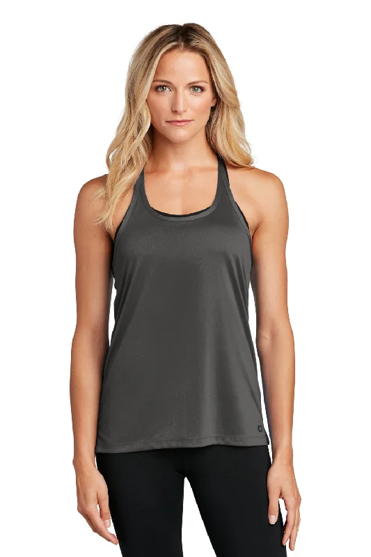 Ogio Womens Endurance Level Moisture Wicking Mesh Tank Top - Tarmac Grey cropped tank top