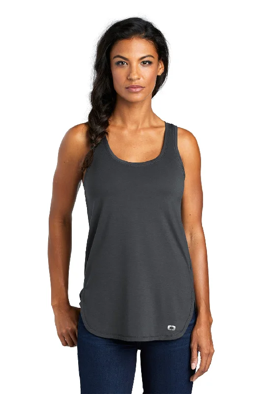 Ogio Womens Luuma Jersey Moisture Wicking Tank Top - Diesel Grey beige tank top