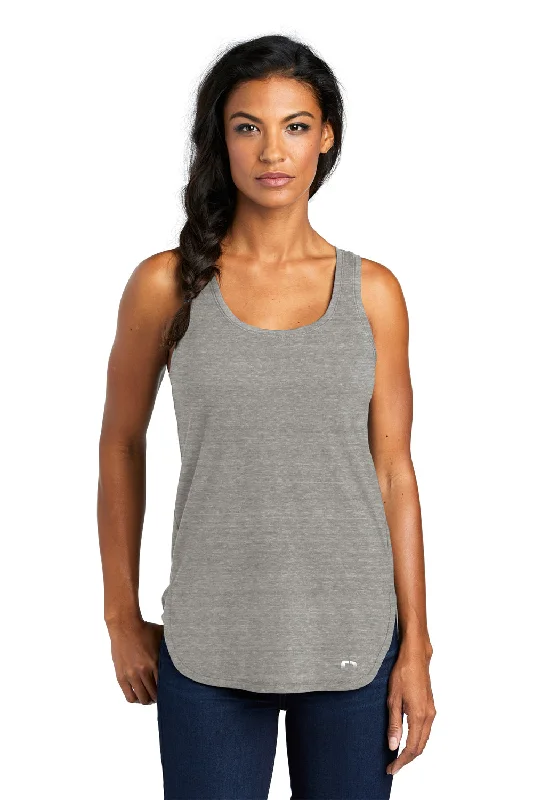 Ogio Womens Luuma Jersey Moisture Wicking Tank Top - Heather Petrol Grey lime green tank