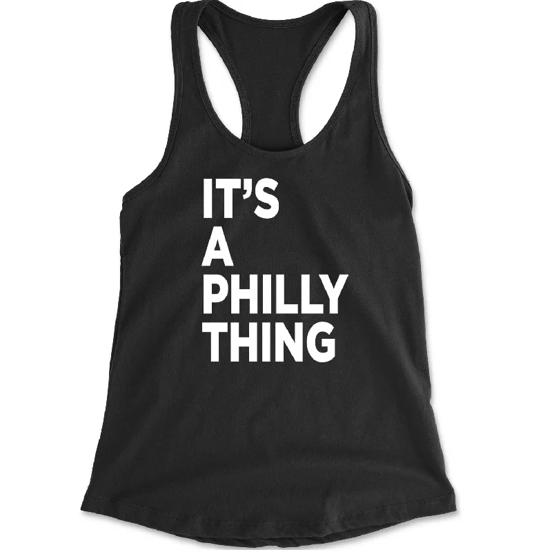 PHILLY It's A Philly Thing Racerback Tank Top for Women bronze tank top