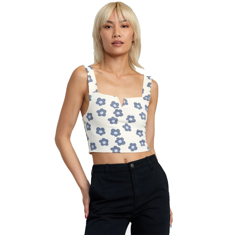 Pleasure Cropped Tank Top off shoulder tank