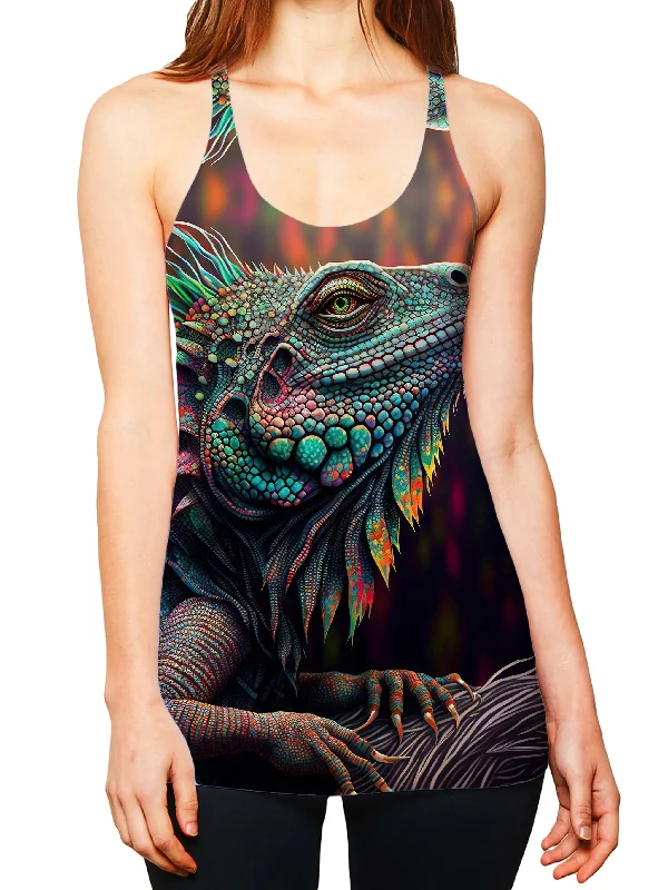 Psychedelic Giant Iguana 2.0 Women's Tank ivory tank top