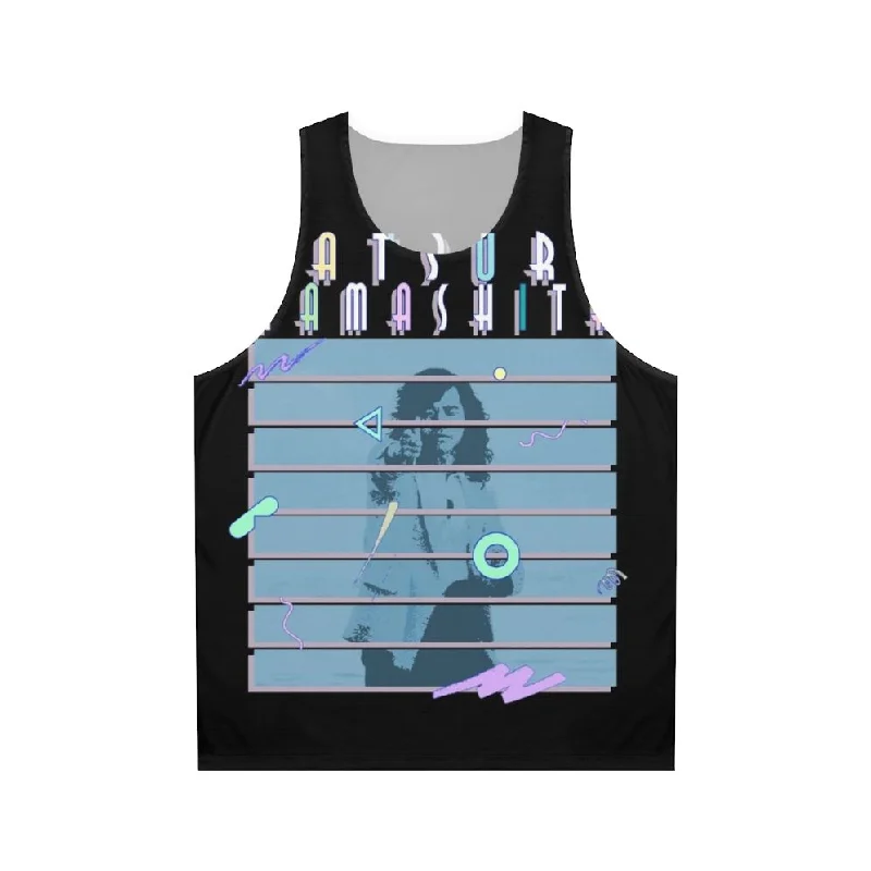 Tatsuro Yamashita Japanese Retro 80s 90s Unisex Tank Top teal tank top