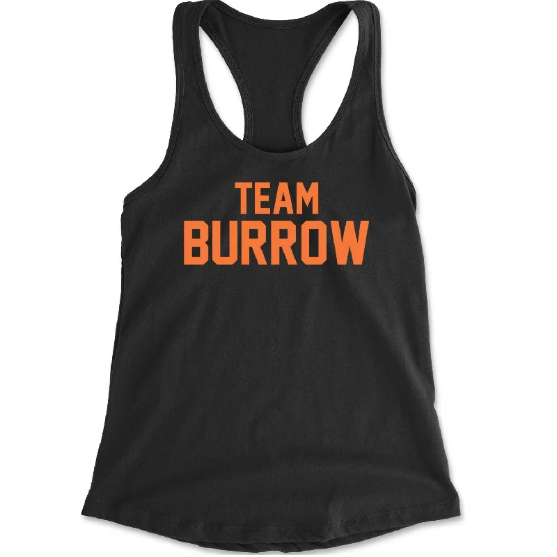 Team Burrow Cincinnati Racerback Tank Top for Women lace back tank