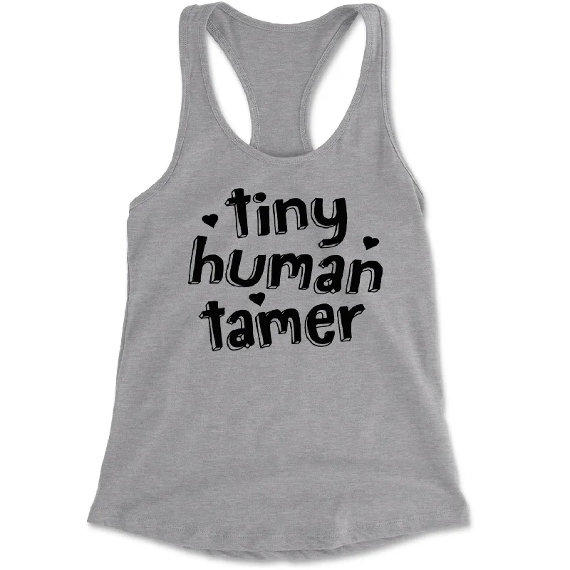 Tiny Human Tamer Teacher Racerback Tank Top for Women lightweight tank top