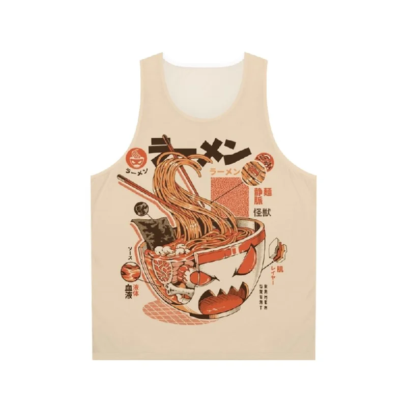 X-Ray Ramen Unisex Tank Top - Anime Japanese Noodle Graphic gym tank top