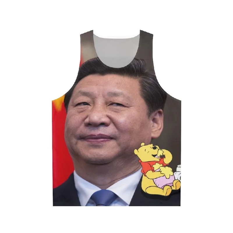 Resist Oppression: Xi Jinping Unisex Tank Top beige tank top