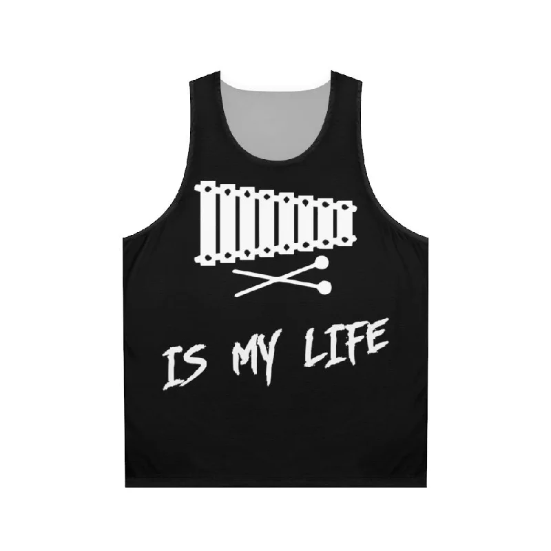 Xylophone Lover's Unisex Tank Top - Music Enthusiast Apparel gold tank top