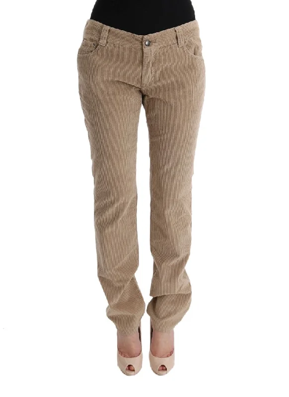 Ermanno Scervino Beige Regular Fit Luxe Trousers Trousers practical durable