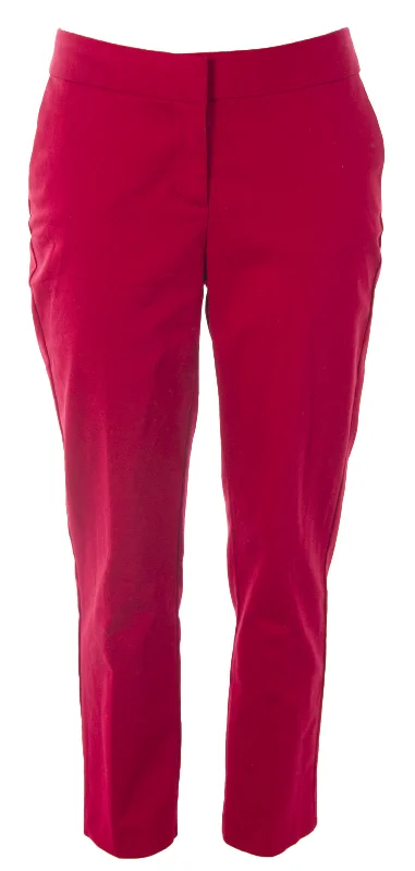 BODEN Women's Red Bistro Crop Trousers WM329 US Sz 2P $89 NWOT Trousers cozy comfortable