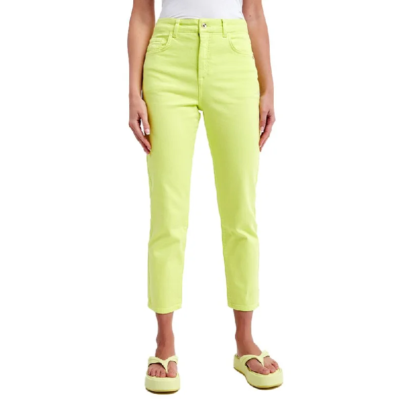 Patrizia Pepe Chic High-Waisted Lime Trousers Trousers Essential Wardrobe