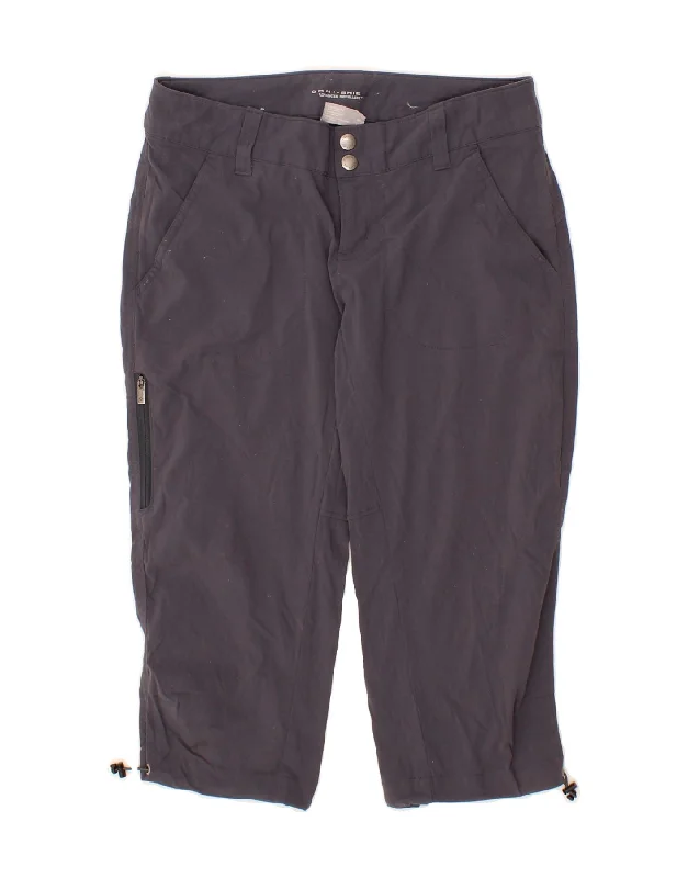 COLUMBIA Womens Omni-Shield Capri Trousers US 2 XS W25 L18 Grey Polyester Trousers Cargo Utility