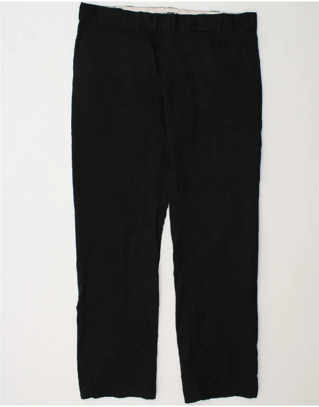 DICKIES Womens Tall Original Fit Chino Trousers 2XL US 16 W40 L34 Black Trousers Bootcut Casual