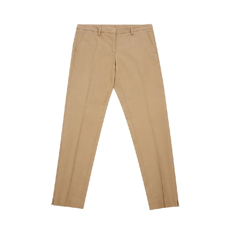 Lardini Elegant Brown Cotton Trousers for Women Trousers Cargo Utility