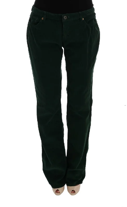 Dolce & Gabbana Elegant Green Cotton Blend Trousers Trousers luxurious high-end