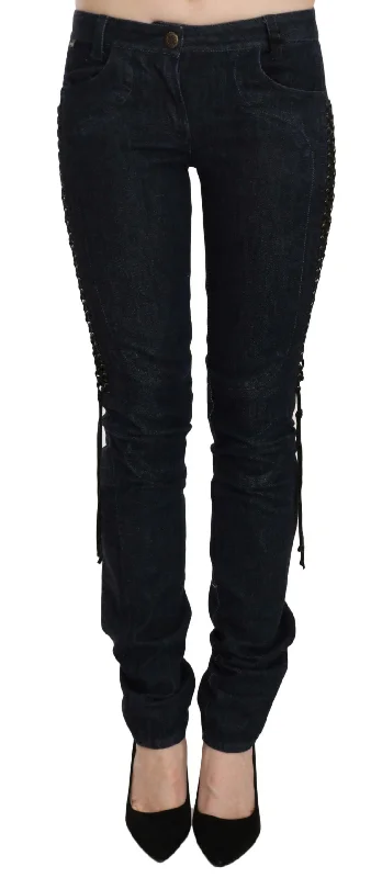 Just Cavalli Elegant Low Waist Skinny Trousers Trousers Business Professional