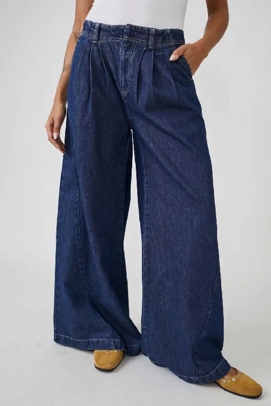 Equinox Denim Trouser In Ritual Blue Trousers Prom Sequined