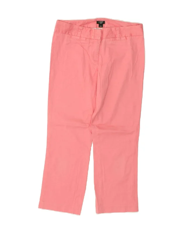 J. CREW Womens City Fit Straight Cropped Trousers US 6 Medium W32 L25 Pink Trousers Mesh Breathable