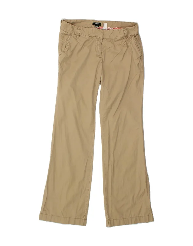 J. CREW Womens Low Fit Bootcut Chino Trousers US 4 Small W27 L28 Beige High Waist Slim Fit Ankle Length