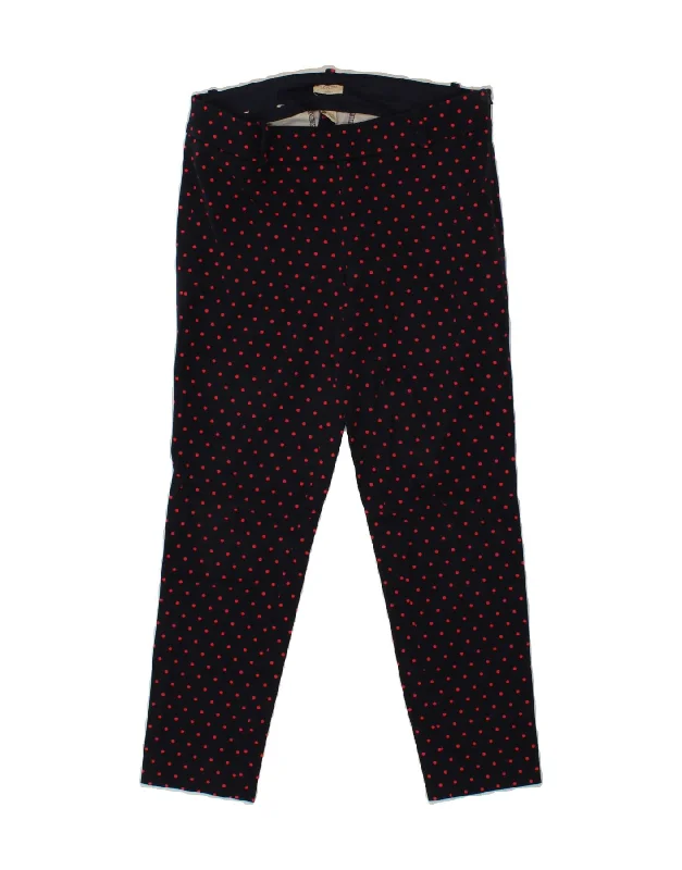 J. CREW Womens Slim Chino Trousers US 2 XS W32 L26 Navy Blue Polka Dot Trousers Winter Warm