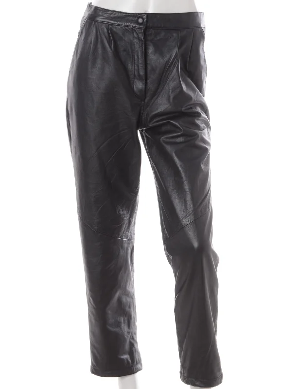 Label Bella Leather Cropped Trouser Trousers Custom Made