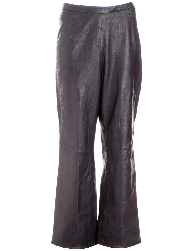 Label Bella Leather Cropped Trouser Trousers stylish elegant