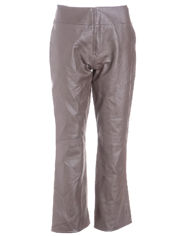 Label Bella Leather Cropped Trouser Trousers Occasion Special