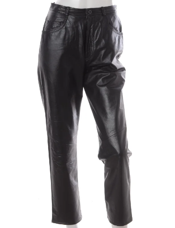 Label Bella Leather Cropped Trouser Trousers Brand Named