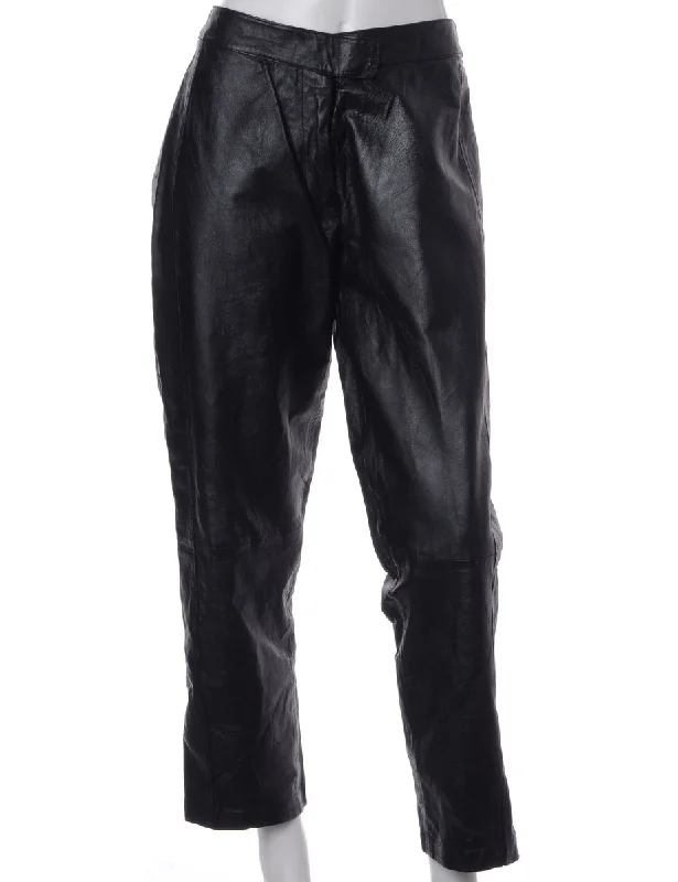 Label Bella Leather Cropped Trouser Trousers Favorite Customer