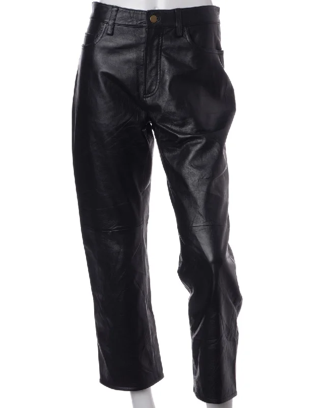 Label Bella Leather Cropped Trouser Trousers stylish elegant