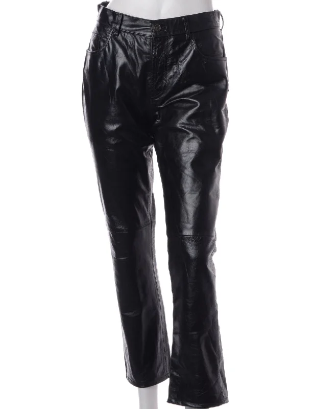 Label Bella Leather Cropped Trouser Trousers luxurious premium