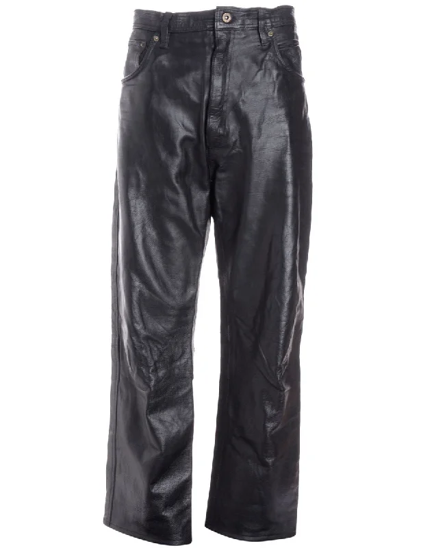 Label Bella Leather Cropped Trouser Trousers Running Lightweight