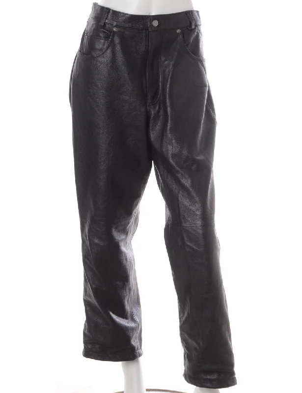 Label Bella Leather Cropped Trouser Trousers Handmade Artisanal