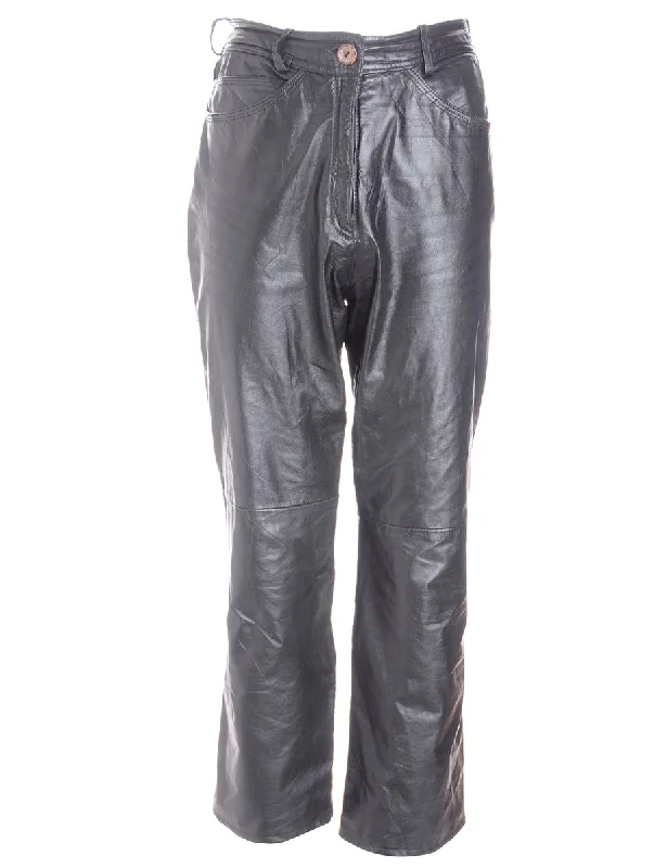 Label Bella Leather Cropped Trouser Trousers Handmade Artisanal