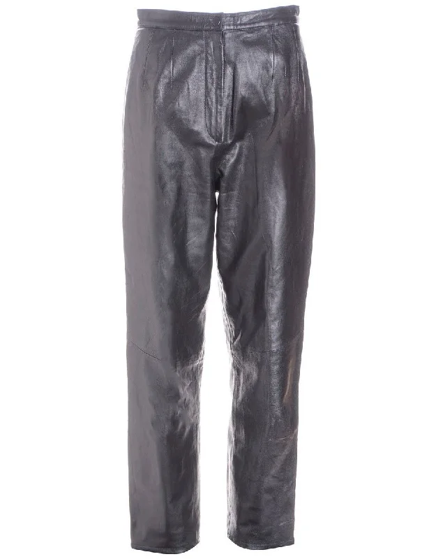 Label Bella Leather Cropped Trouser Trousers luxurious premium