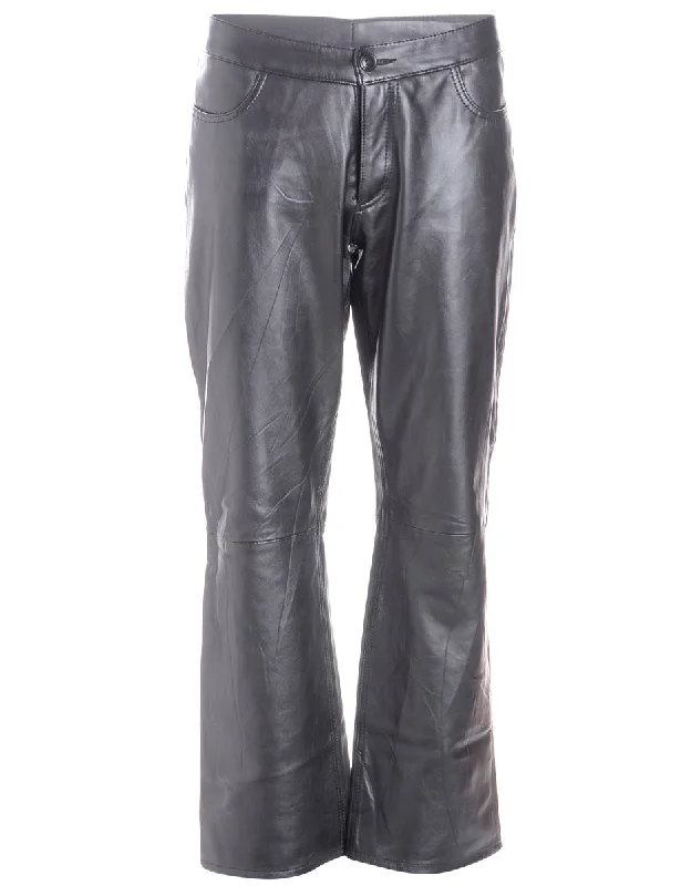 Label Bella Leather Cropped Trouser Trousers chic fashionable