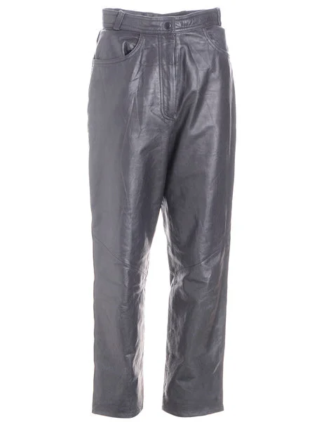 Label Bella Leather Cropped Trouser Trousers cozy comfortable