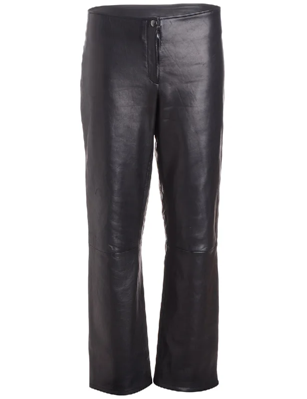 Label Bella Leather Cropped Trouser Trousers Canvas Durable