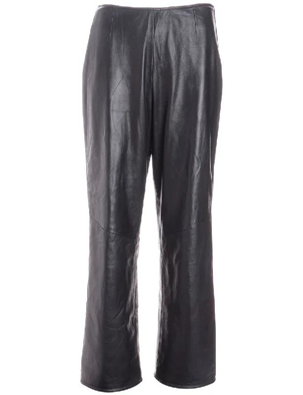 Label Bella Leather Cropped Trouser Trousers Travel Practical