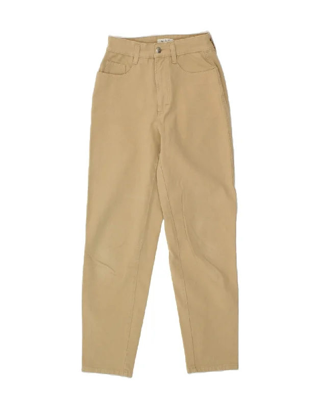 MAC Womens High Waist Tapered Casual Trousers EU 36 Small W26 L29 Beige Trousers Chinos Classic