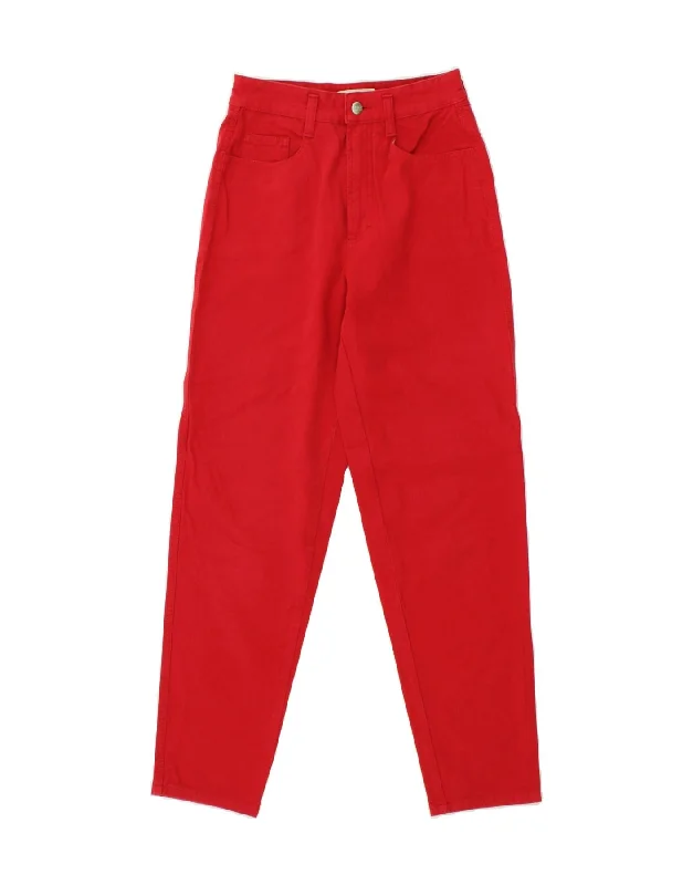 MAC Womens Slim Casual Trousers EU 36 Small W26 L30 Red Cotton Trousers trendy modern