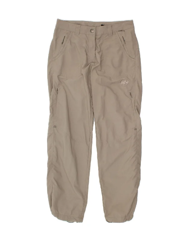 MAMMUT Womens Straight Hiking Cargo Trousers UK 10 Small W30 L29 Grey Trousers Canvas Durable