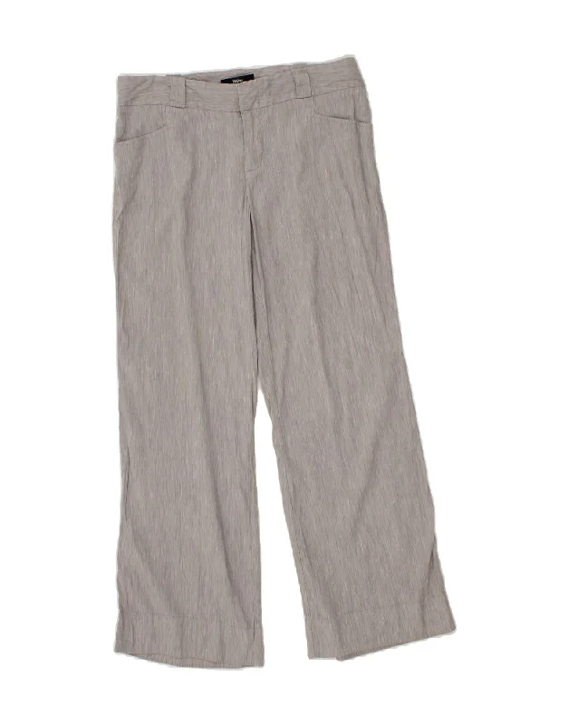 MOSSIMO Womens Loose Fit Casual Trousers US 8 Medium W27 L28 Grey Linen Trousers cozy soft