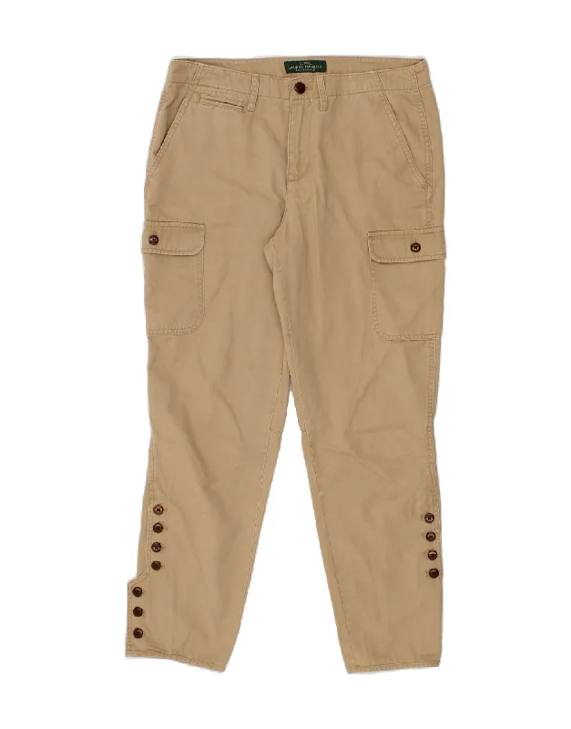 RALPH LAUREN Womens Slim Cargo Trousers US 8 Medium W32 L27 Beige Cotton Trousers Review Highly